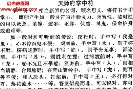 天師府掌中符電子書pdf百度網盤下載學習