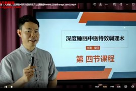 黎漢深度睡眠中醫特效調理術手法視頻課程5集百度網盤下載學習