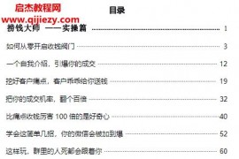 撈錢大師心法篇實操篇復盤篇電子書pdf百度網盤下載學習