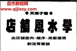 天滴子著店鋪風(fēng)水學(xué)電子書pdf百度網(wǎng)盤下載學(xué)習(xí)